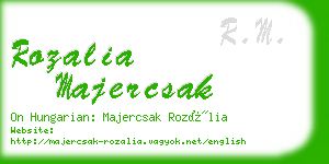 rozalia majercsak business card